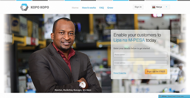 An Mpesa-focused e-commerce solution.